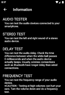 Audio Tester Screenshot
