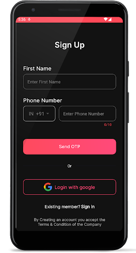 Android application PlayMeets screenshort