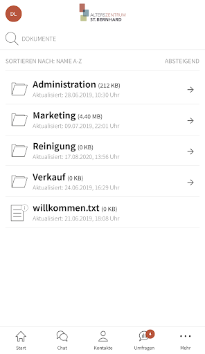 St. Bernhard App Screen 3