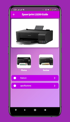 Epson iprint L3250 Guide Screen 2