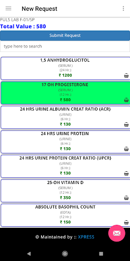 Xpress Diagnostics Screen 3
