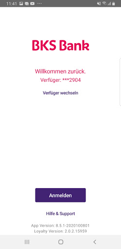 Android application BKS Wallet screenshort