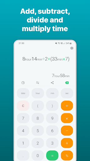 Time and Hours Calculator Screen 2