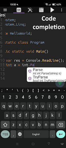 Android application C# Shell .NET IDE screenshort