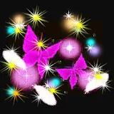 3D star and butterfly icon