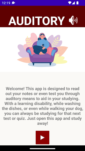 Android application Auditory screenshort