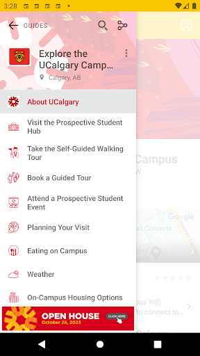 Android application Discover UCalgary Guides screenshort