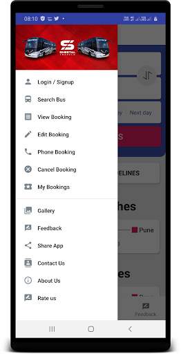 Android application Sheetal Travels screenshort