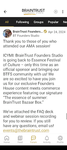 BrainTrust Founders screenshot 3