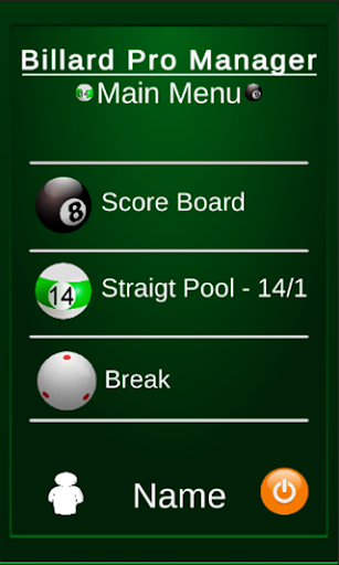 Android application Billard Manager screenshort