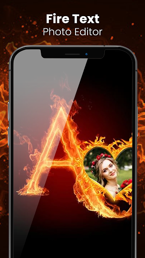 Fire Text Photo Editor and Frames