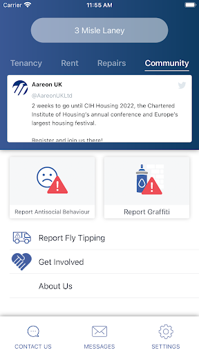 Aareon Self Service Demo App Screenshot