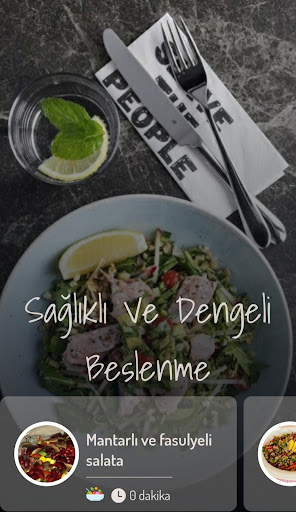 Android application Salata Tarifleri screenshort