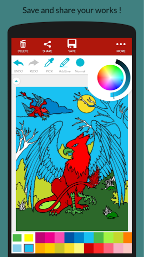 Fantasy Creature Coloring Book Screen 3