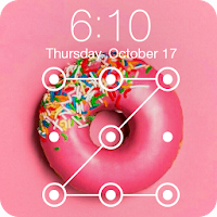 Pink Tasty Donuts Baking Lock Screen Password