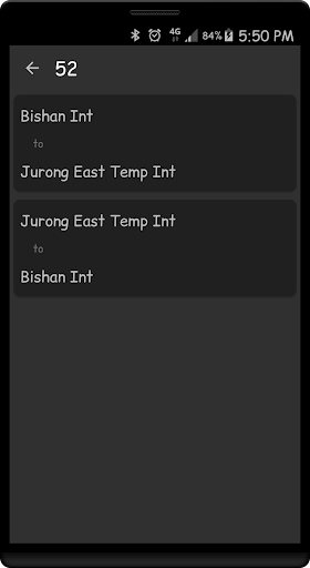 SG Buses Map (wake up alarm) Screen 2