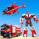 レスキューロボットカートランスフォーム-消防車ロボットゲーム