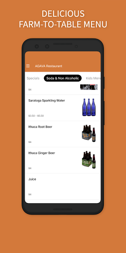 Android application AGAVA Restaurant screenshort