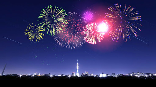 Android application Healing Fireworks screenshort