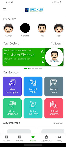 Android application Specklin Superspecialty Centre screenshort