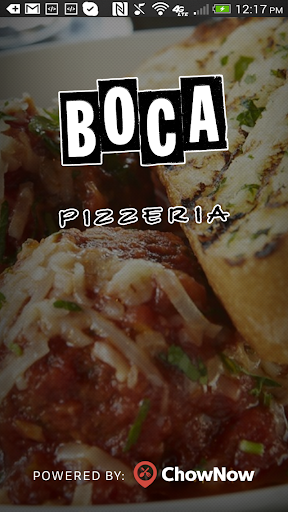 Android application Boca Pizzeria screenshort