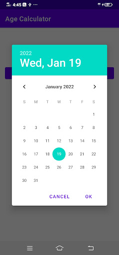 Age calculator Screen 2