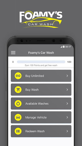 Android application Foamy’s Car Wash screenshort