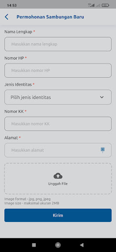Android application Tirta Bengi for Officer screenshort