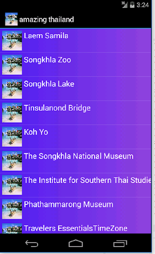 Android application amazing thailand Songkhla screenshort