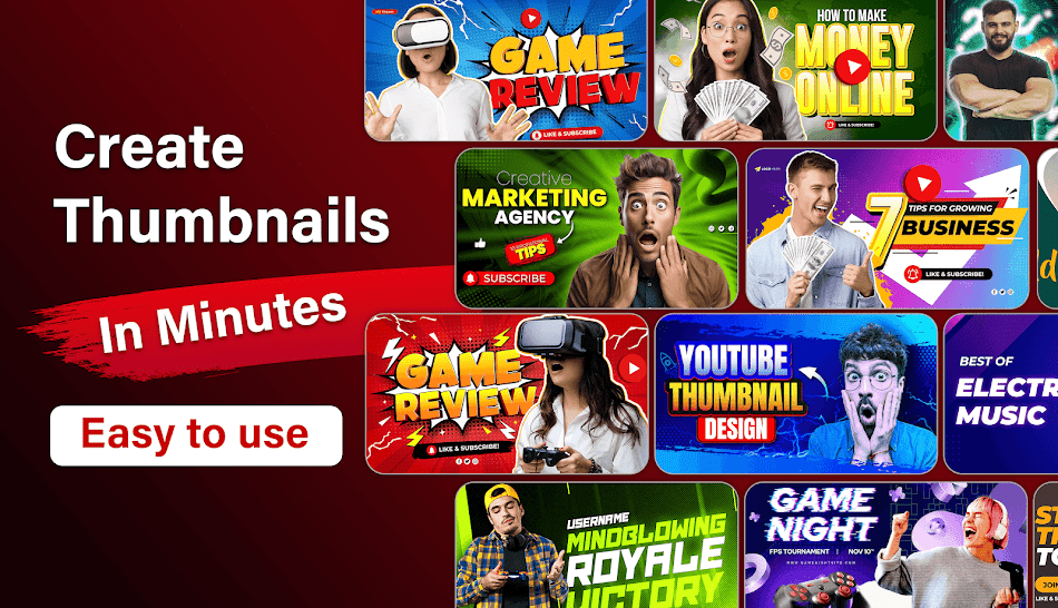 #1. Thumbnail Maker - Channel Art (Android) Ved: Maxlabs Graphic Design Tools