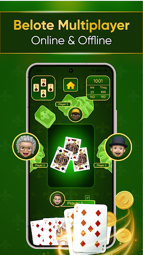 Android application Belote Online: Card Game screenshort