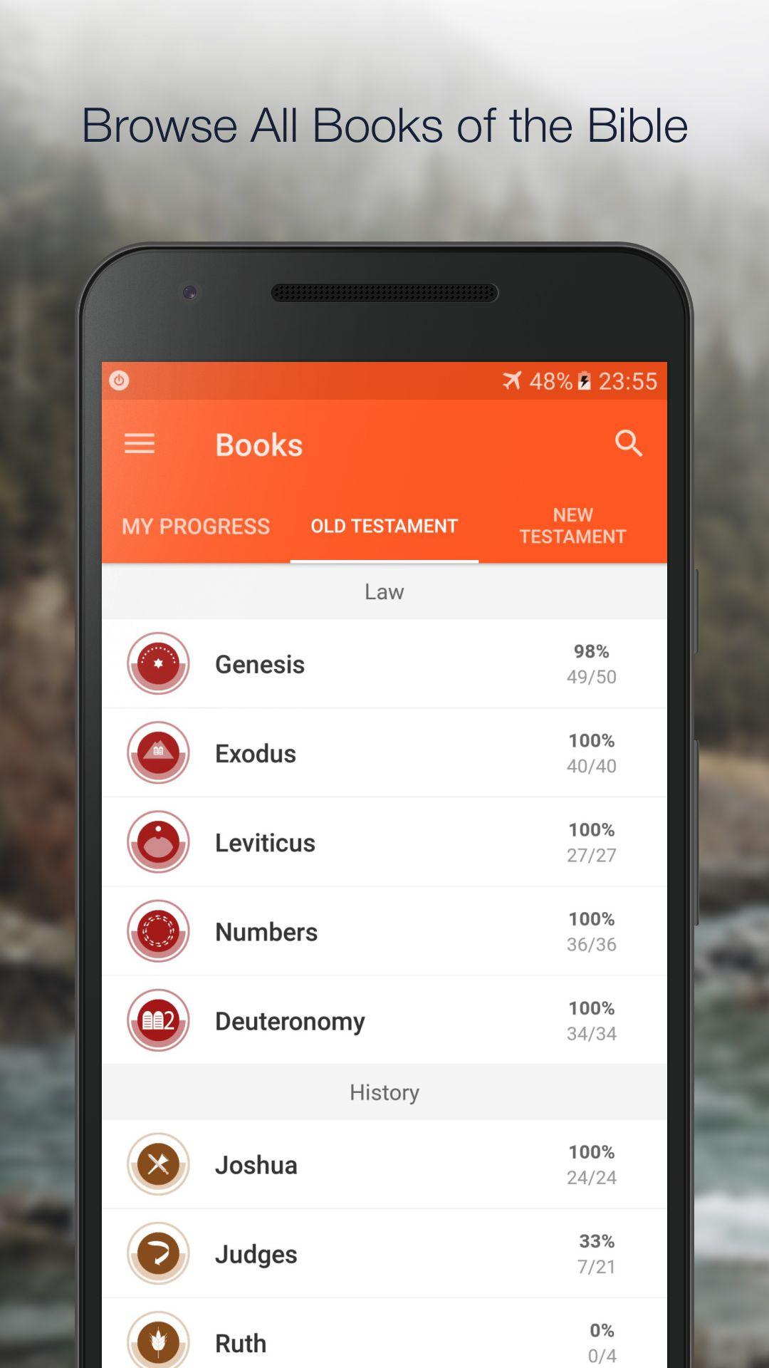 Android application King James Bible (KJV) screenshort