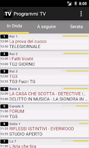 Programmi TV - イタリアテレビ番組スケジュール