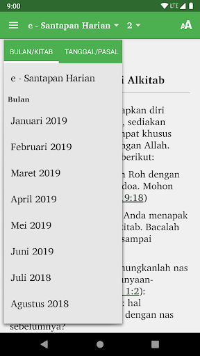 Renungan e-SH/Santapan Harian Screen 3