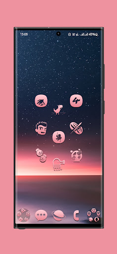 Screenshot of Crisp Pink Icon Pack