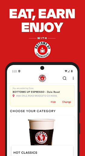Android application BOTTOMS UP ESPRESSO screenshort