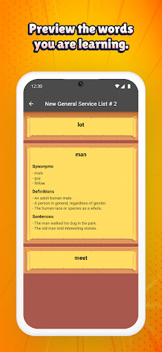 Word List Victor Screen 3