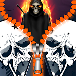 Cover Image of Download Skulls Zipper Lock Screen 1.9 APK
