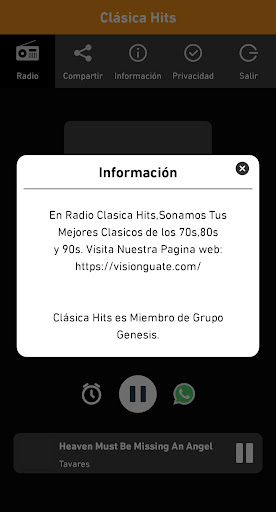 Clásica Hits Screen 2