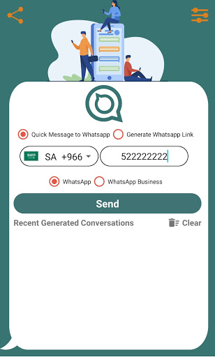 Android application Quick Messages To Whats screenshort