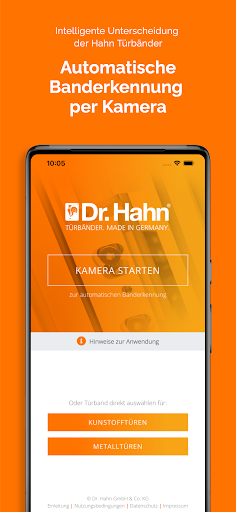 Android application Hahn IDent screenshort