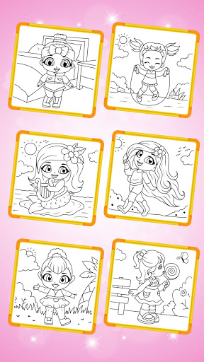 Cute Dolls Coloring Book
