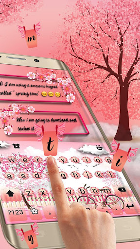 Pink Spring Keyboard Theme Screen 3