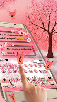 screenshot of Pink Spring Keyboard Theme