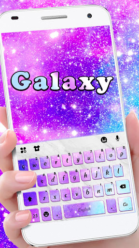 Android application Glitter Galaxy Sky Keyboard Th screenshort
