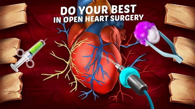 #3. Emergency Open Heart Surgery : Offline Doctor Game (Android) By: YoYo Fun Games