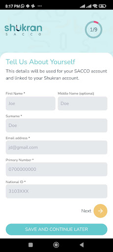 Android application Shukran Platform screenshort