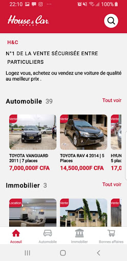 Android application House & Car screenshort