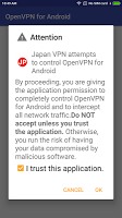 screenshot of Japan VPN - Plugin for OpenVPN