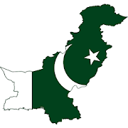Pakistan flag map